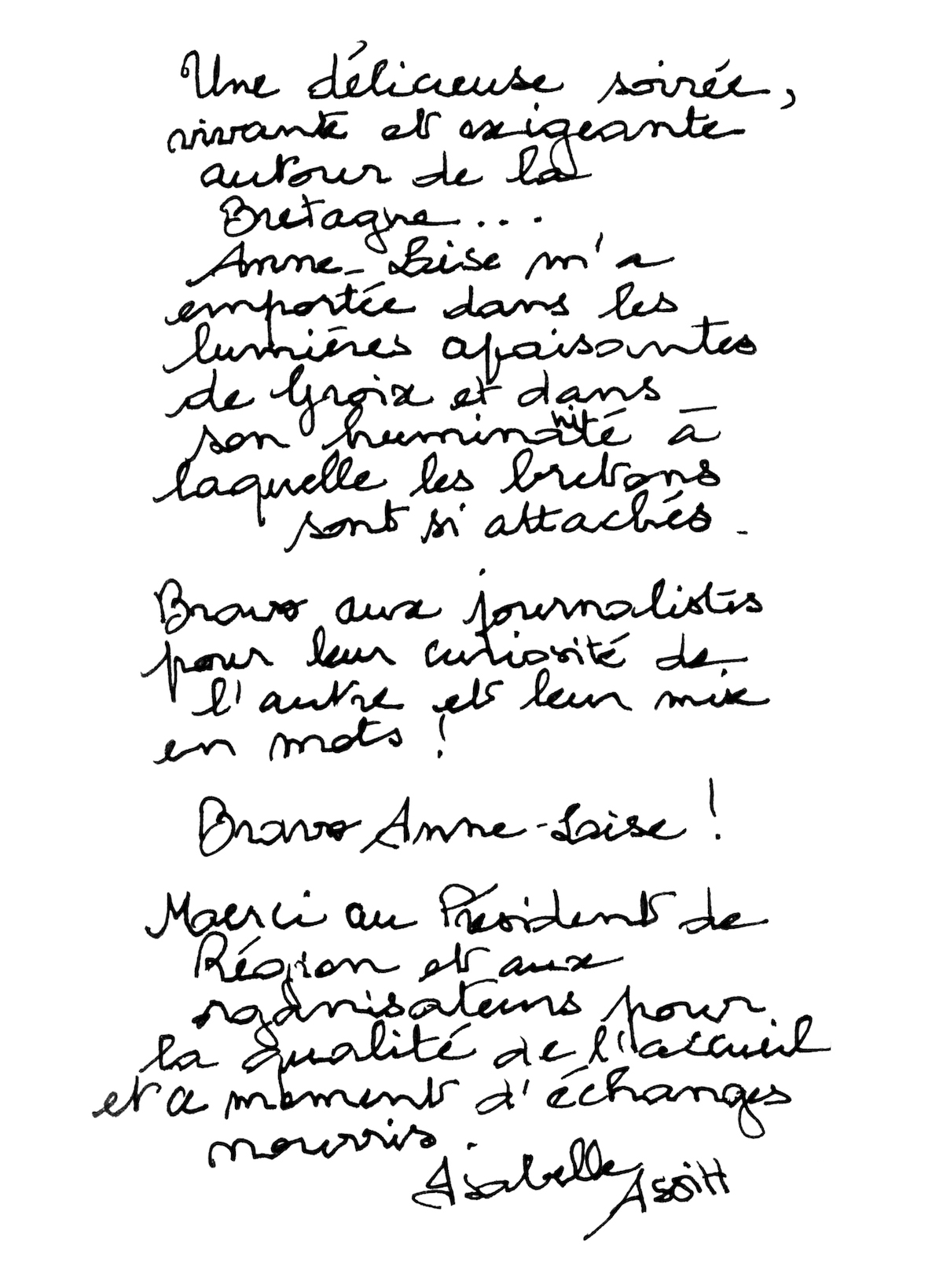 Prix Presse Bretagne dédicace Isabelle Assih invitée d'honneur