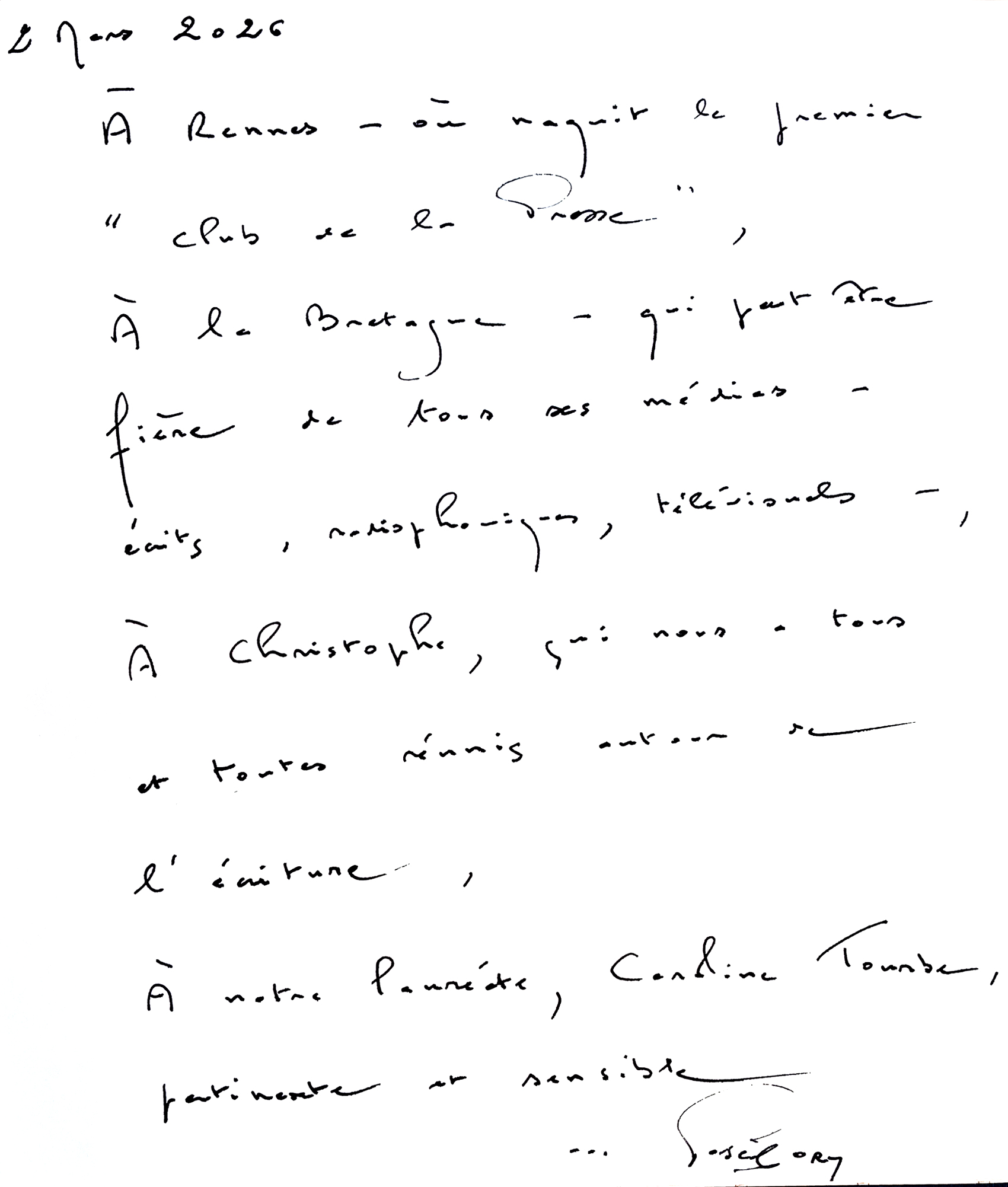 Pascal Ory président de jury du 3e Prix Presse Bretagne dédicace